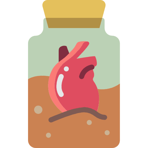 Jar dirt heart jar icon