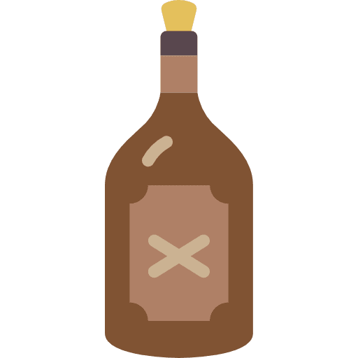Rum bottle alcoholic drink alcohol icon