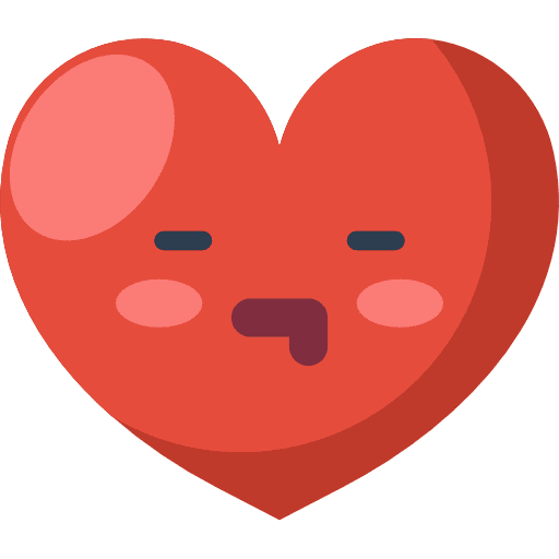 Heart drool emoji love and romance icon