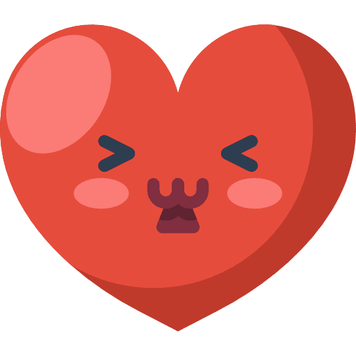 Heart romance smiley heart icon