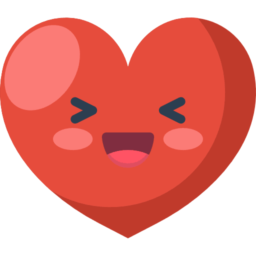 Heart romantic emoji excited icon