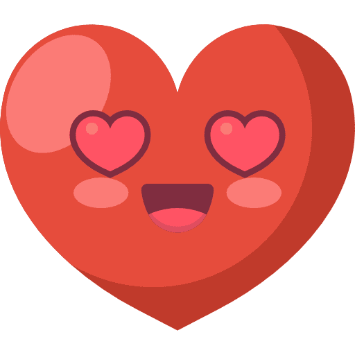 Heart smileys love and romance emoji icon