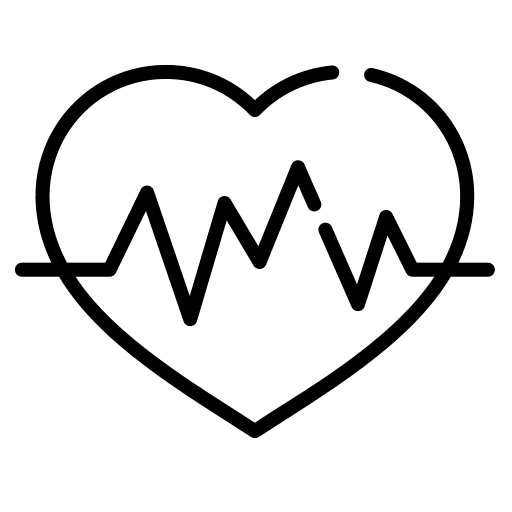 Cardio cardiogram healthcare and medical heart beat icon