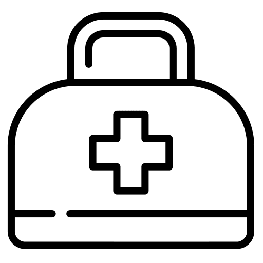 Doctor bag tool suitcase healthcare and medical icon