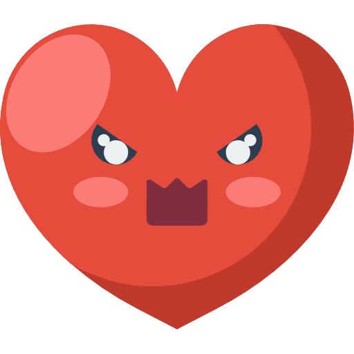 Heart shouting romantic emotions icon