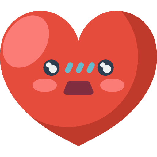 Heart smileys love and romance shocked icon