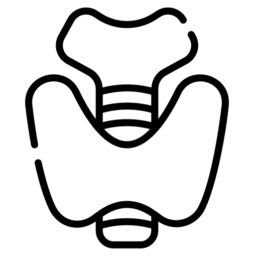 Tiroid healthcare and medical anatomy body parts icon