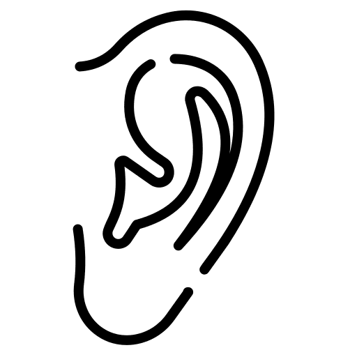 Ear body parts healthcare and medical anatomy icon