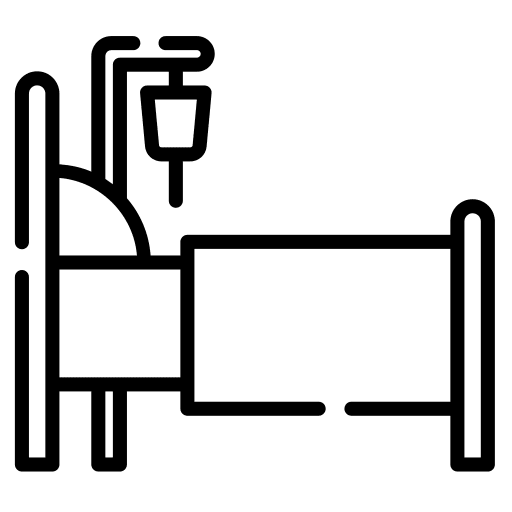 Hospital bed hospital bed healthcare and medical furniture icon