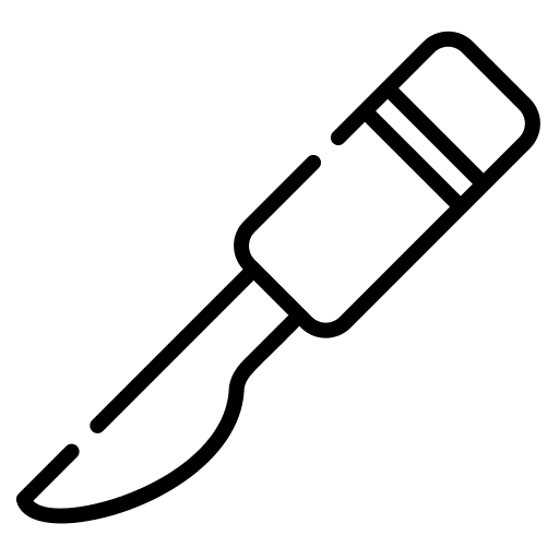 Knife scalpel healthcare and medical cutting icon