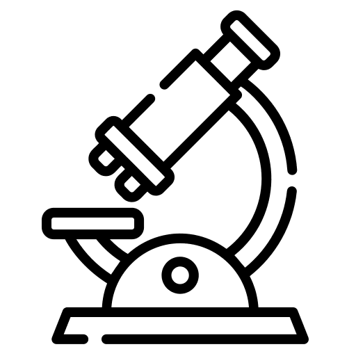 Microscope tools and utensils medical scientific icon