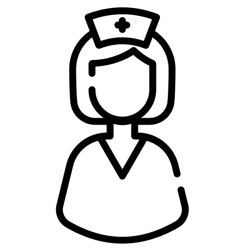 Nurse woman professions and jobs hospital icon