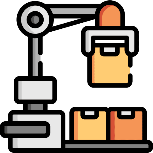 Mechanical arm manipulator industrial mechanical icon