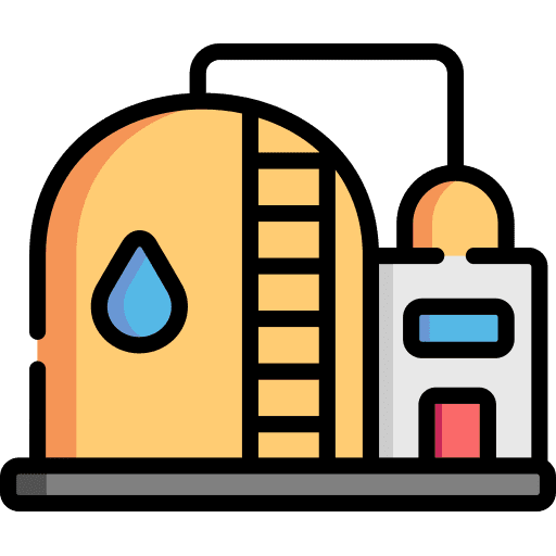 Water factory company buildings industry icon