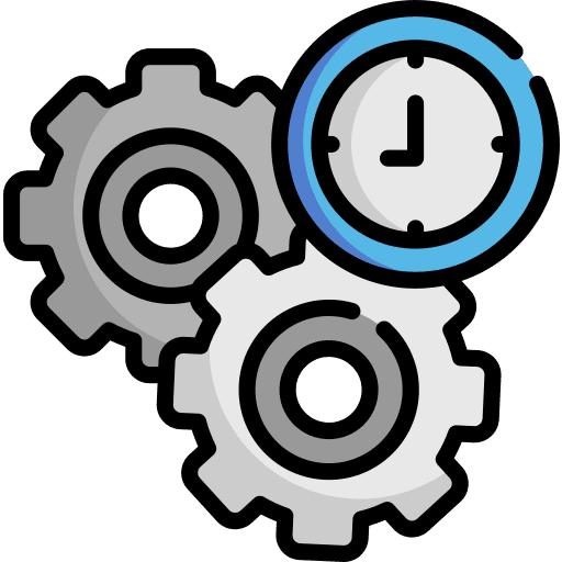 Work time work time cogwheel mechanism icon