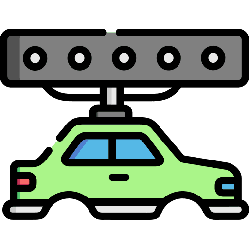 Car factory industry assembly icon