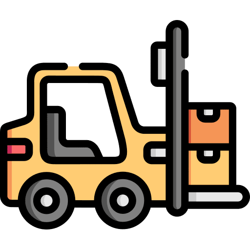 Forklift vehicle industrial industry icon