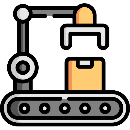 Mechanical arm conveyor mechanical arm robot icon