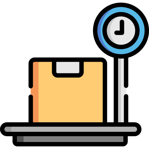 Scale package transportation scale icon