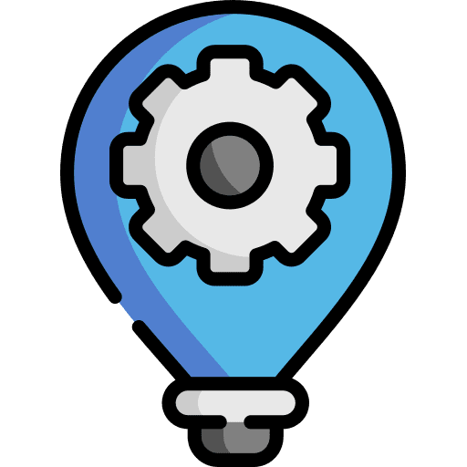 Bulb gear idea electronics icon