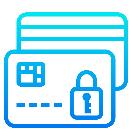 Credit card debit card blocked payment method icon