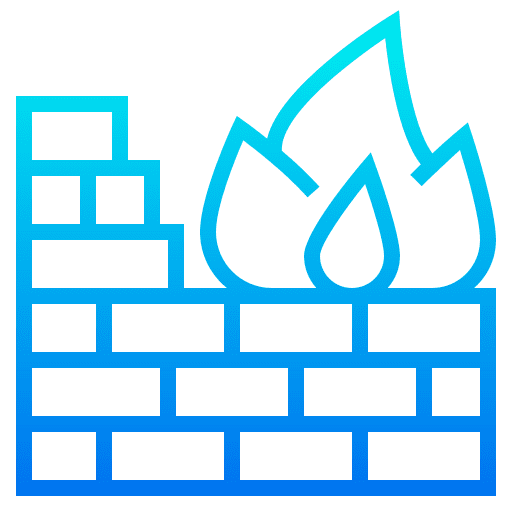 Firewall burn computer wall icon