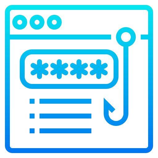 Phishing hacker scam letter icon