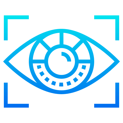 Retinal scan system eye recognition eye icon