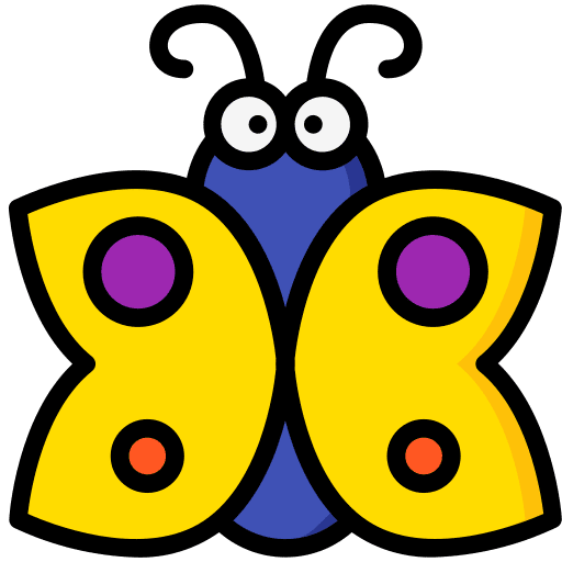 Butterfly bug animal insect icon