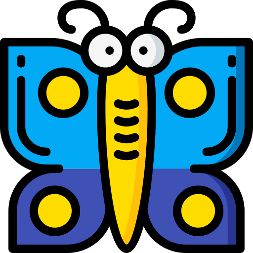 Butterfly bug entomology animal icon