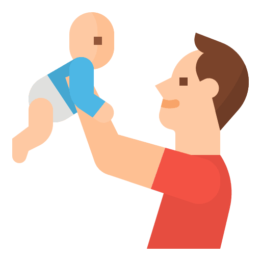 Baby fatherhood father baby icon