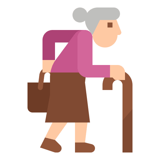 Old woman grandmother people woman icon