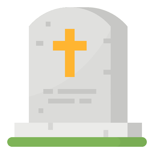 Tombstone funeral cemetery dead icon