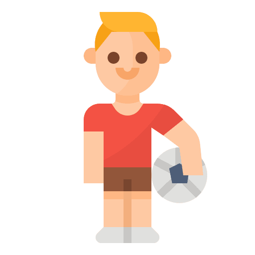 Boy people child ball icon
