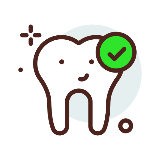 Approve molar dentist tooth icon