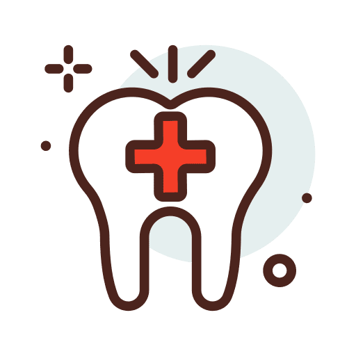 Cross teeth clear premolar icon