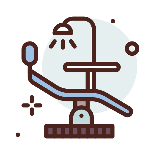 Dentist chair dentist tools dentist chair tooth icon