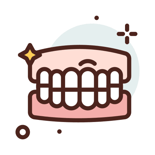 Denture healthcare and medical implants denture icon