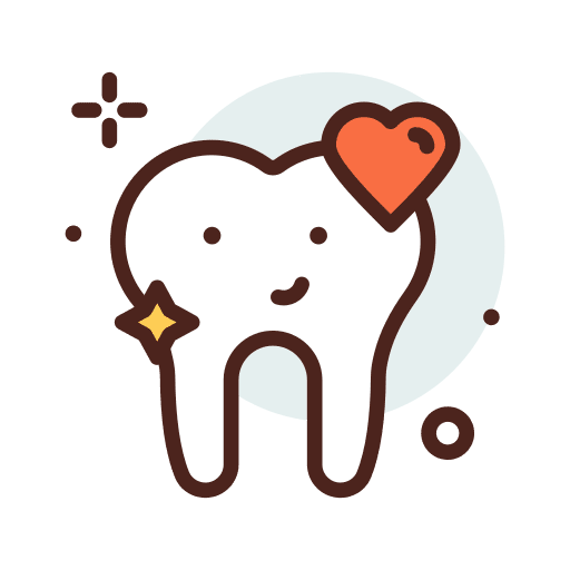 Love tooth healthcare and medical molar icon