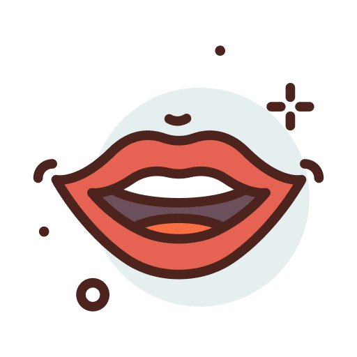 Mouth lips tongue teeth icon