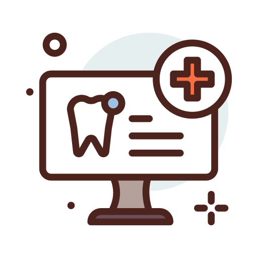 Screen tooth dentist monitor icon