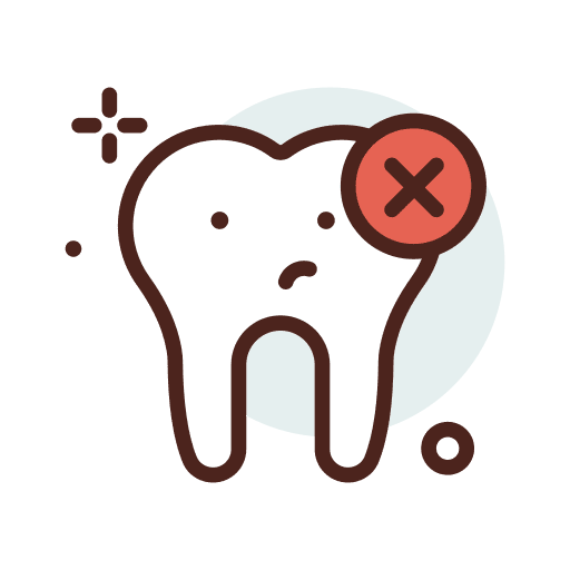 Cancel dentist premolar healthcare and medical icon