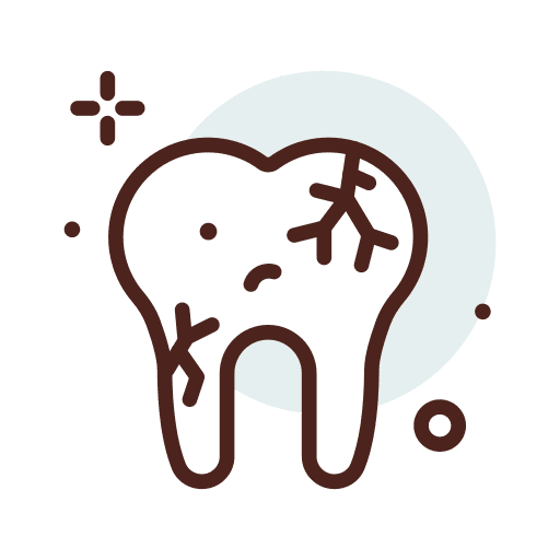 Crack medical tooth healthcare and medical icon