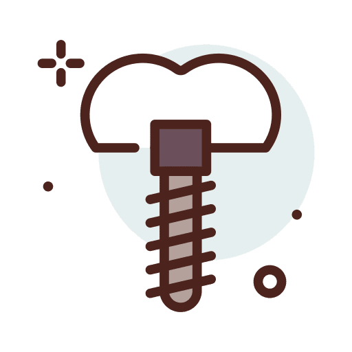 Dental implant dentist teeth healthcare and medical icon