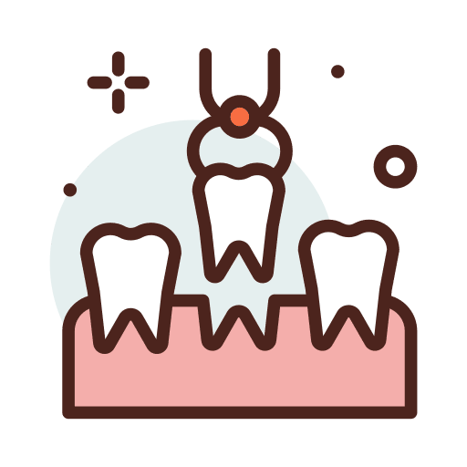 Extraction healthcare and medical medical dental icon