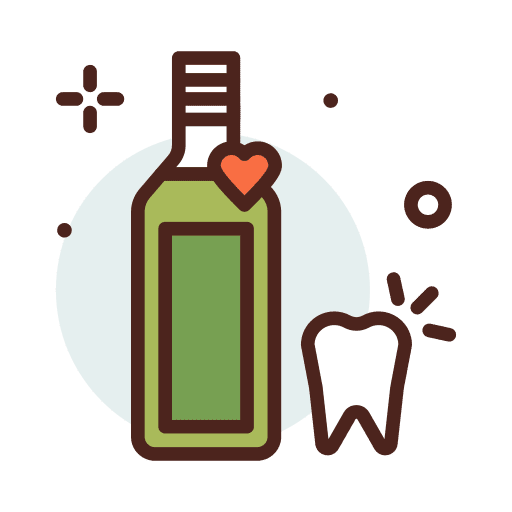 Mouthwash teeth mouthwash healthcare and medical icon