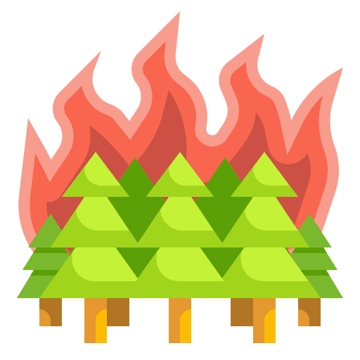 Forest fire nature fire wildfire icon