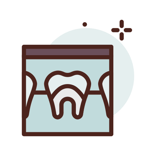 X-ray bone medical teeth icon