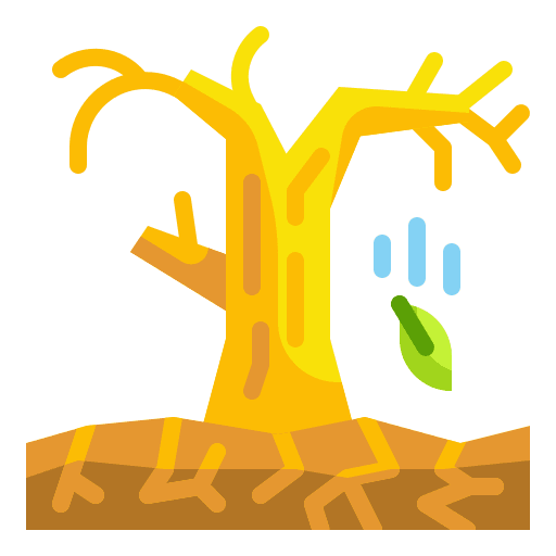 Drought nature ecology and environment disaster icon