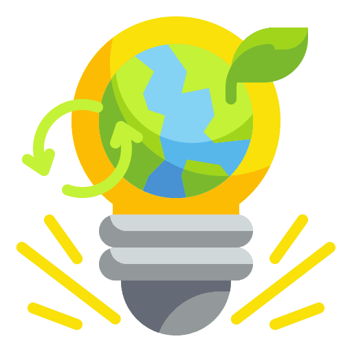 Ecology lightbulb nature sustainability icon
